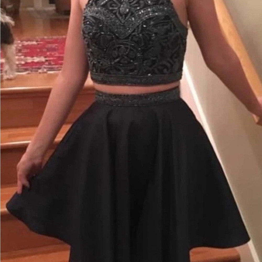 Sherri Hill Black Two-Piece Dress